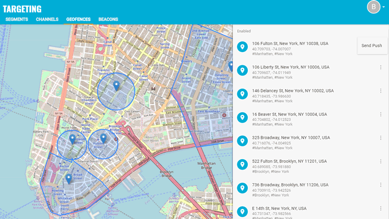 example of Kumulos Geo Location Push