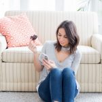 woman using mobile phone
