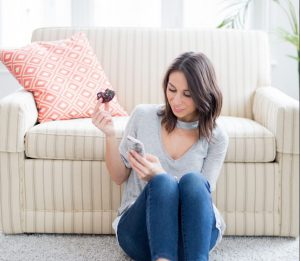 woman using mobile phone