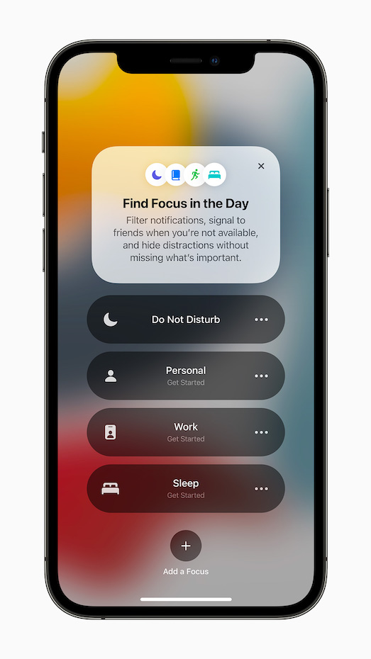 WWDC21 iOS15 Focus Mode